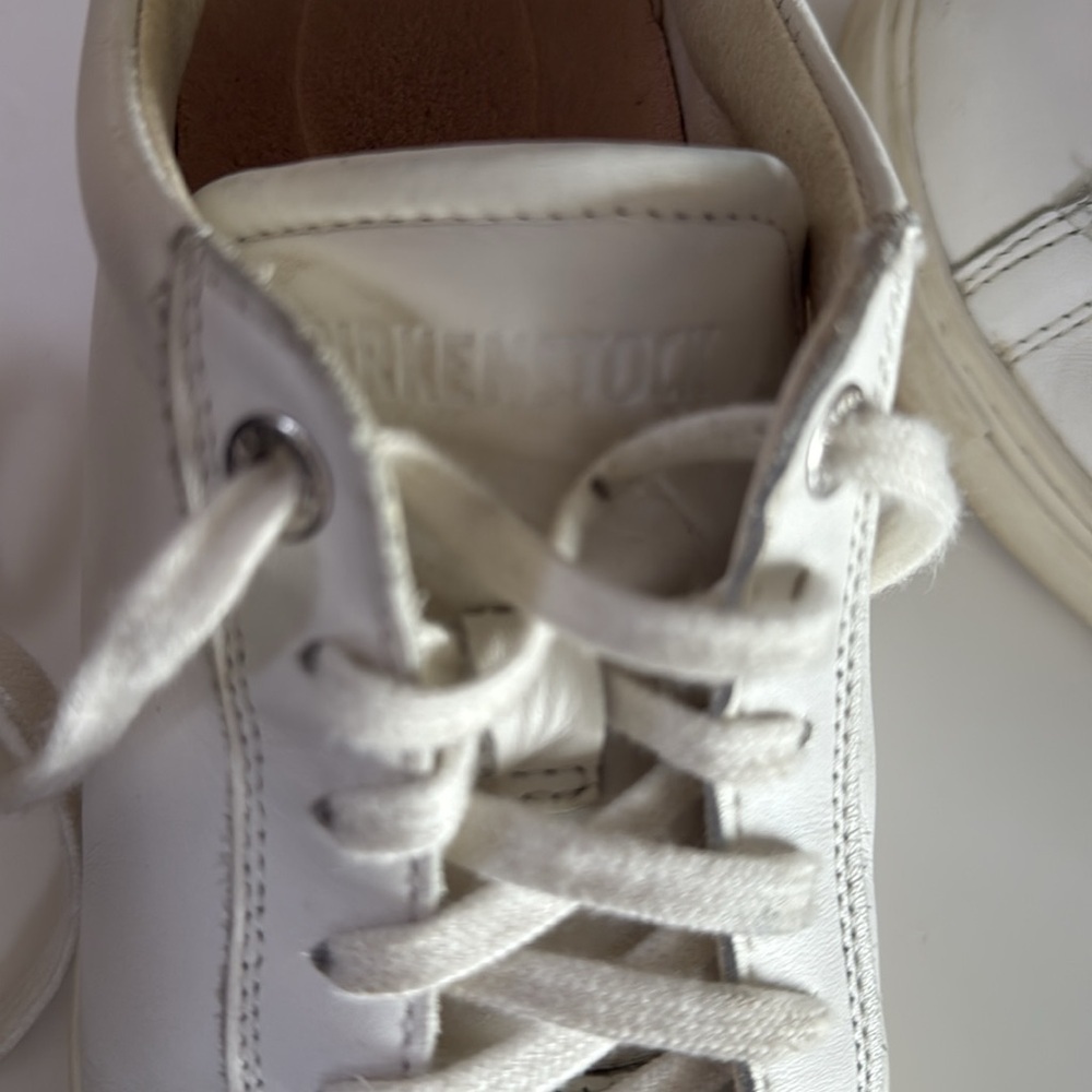 Birkenstock White Leather Sneakers - The Bend View 5